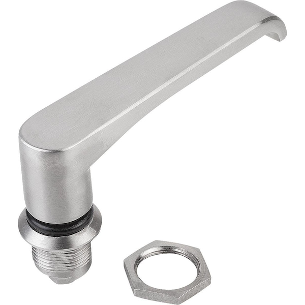 Quarter-Turn Lock, H=18, Stainless Steel